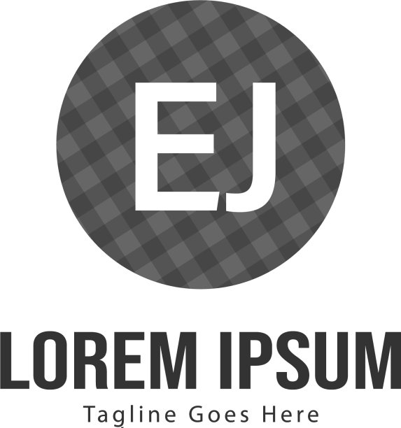 字母EJ现代边框logo模板图片下载