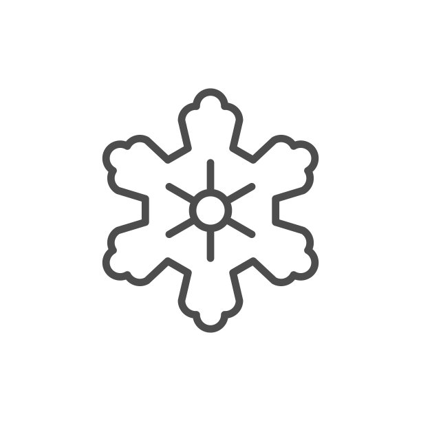 雪花线条图标图片下载