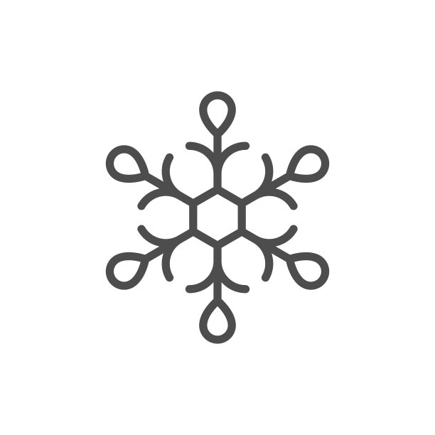 雪花线条图标图片下载