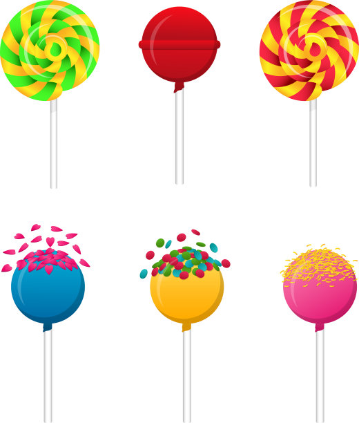 一组不同的棒棒糖图片下载