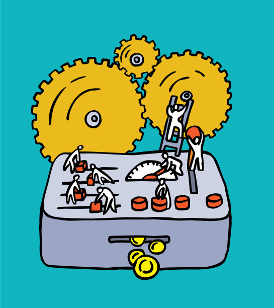 商业机器团队的人赚钱图片下载