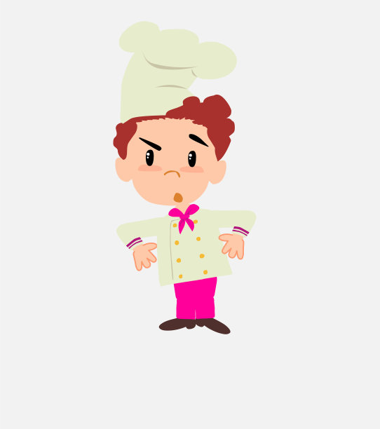 带着一种不愉快的惊讶表情的厨师图片下载