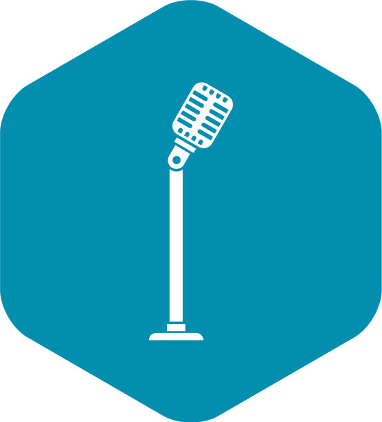 麦克风上的立场图标简单的风格图片下载