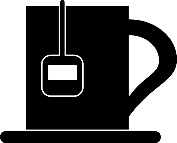 剪影杯茶热休息办公室工作图片下载