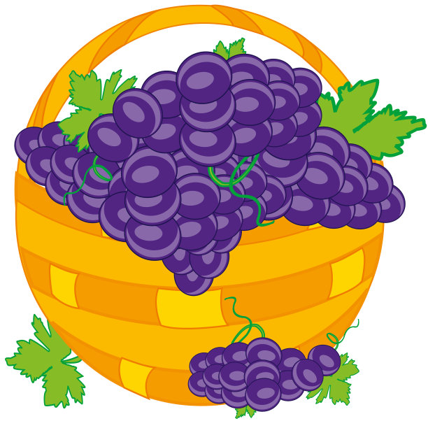 篮子里有葡萄图片下载