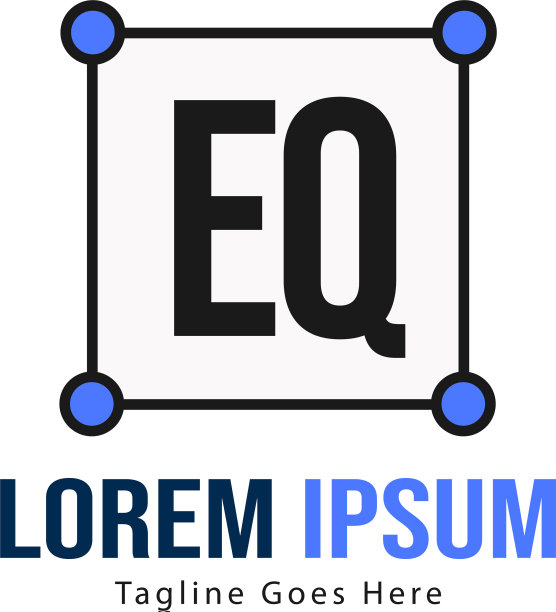 EQ字母现代边框logo模板图片下载