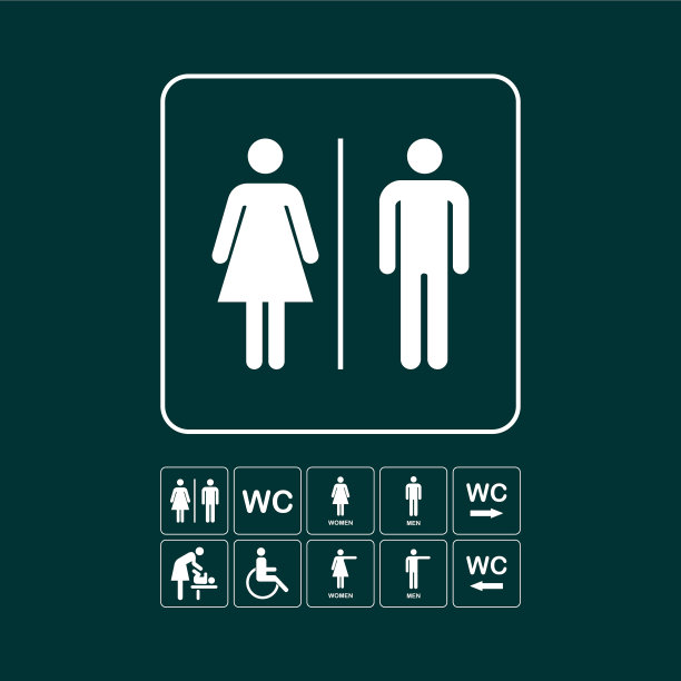 厕所门板图标设置男女厕所图片下载