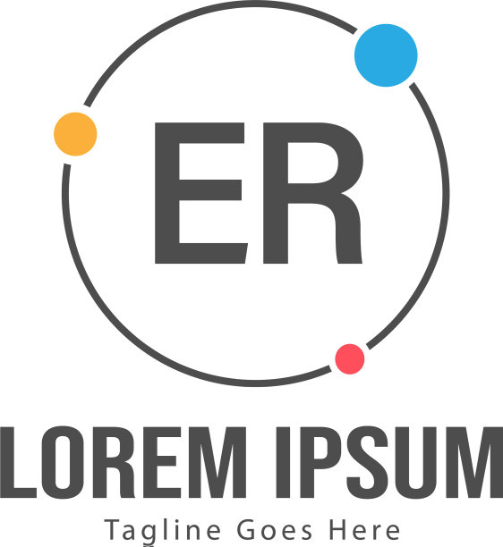 ER字母现代框架logo模板图片下载