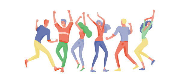 跳跃角色摆出各种姿势，一群年轻人图片下载