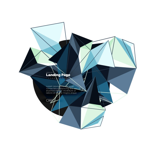 三维三角形抽象背景多边形图片下载