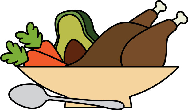 美味的鸡肉和蔬菜图片下载