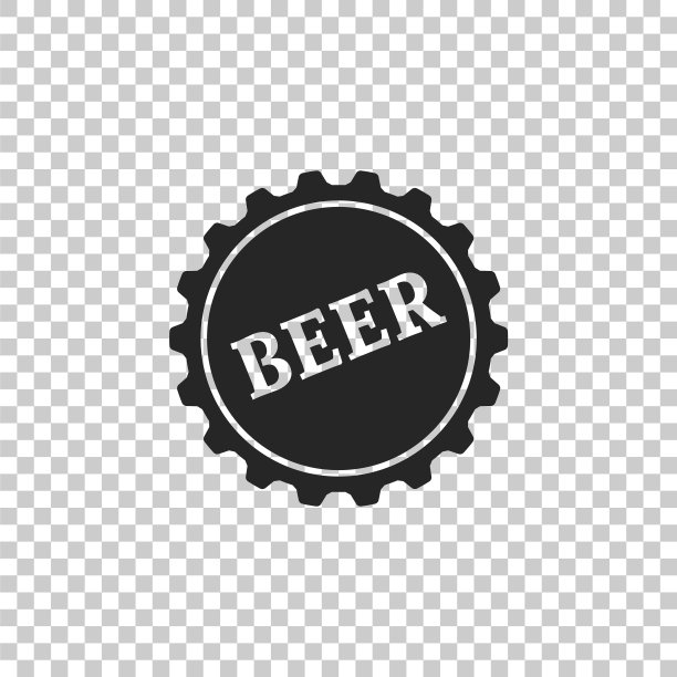 带有啤酒字样的瓶盖图标图片下载