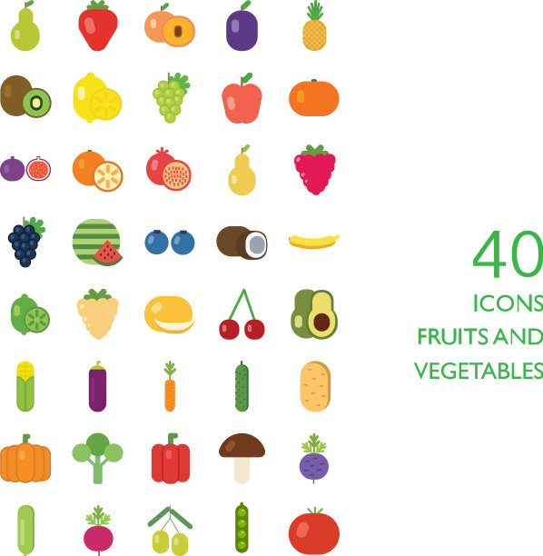 水果蔬菜套装图片下载