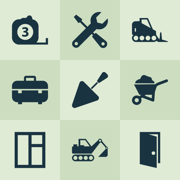 行业标志设置推土机铲门图片下载