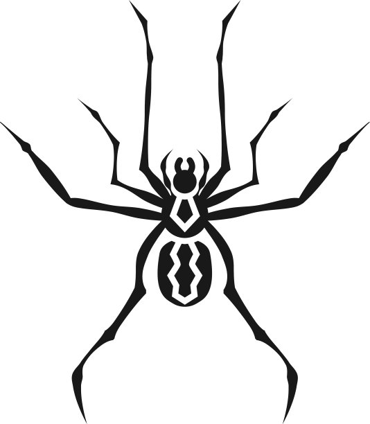 简单风格的蜘蛛纹身图标图片下载