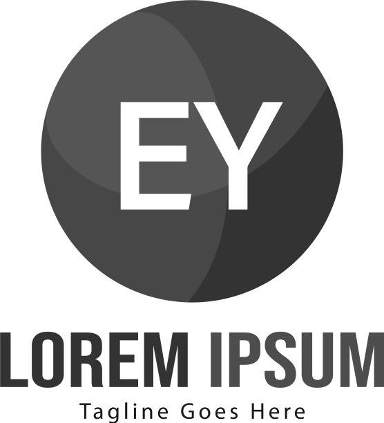 现代框架字母EY标志模板图片下载