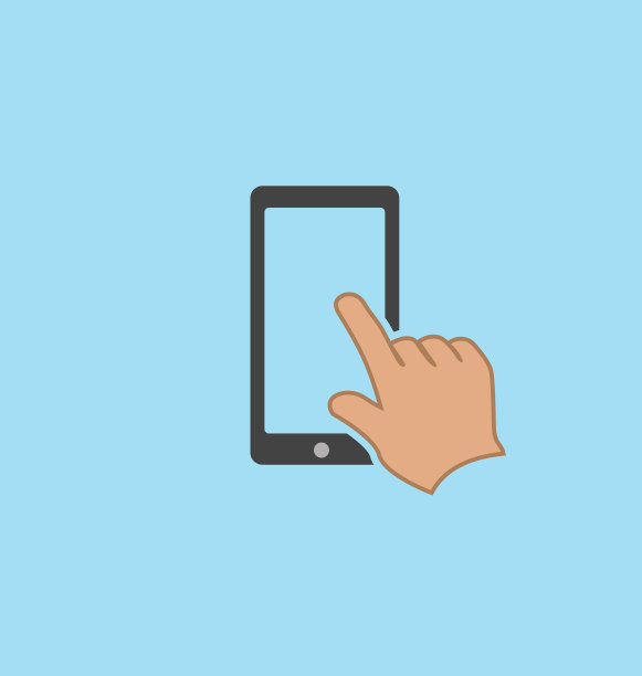 手指触摸智能手机屏幕图片下载