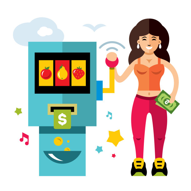 老虎机和女孩的机会游戏图片下载