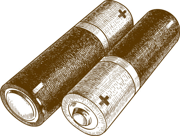 雕刻两个电池图片下载