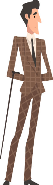 优雅的维多利亚绅士性格的西装图片下载