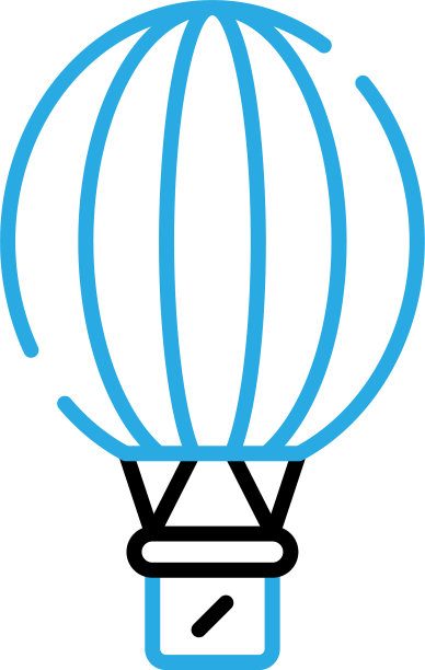 气球图标轮廓风格图片下载