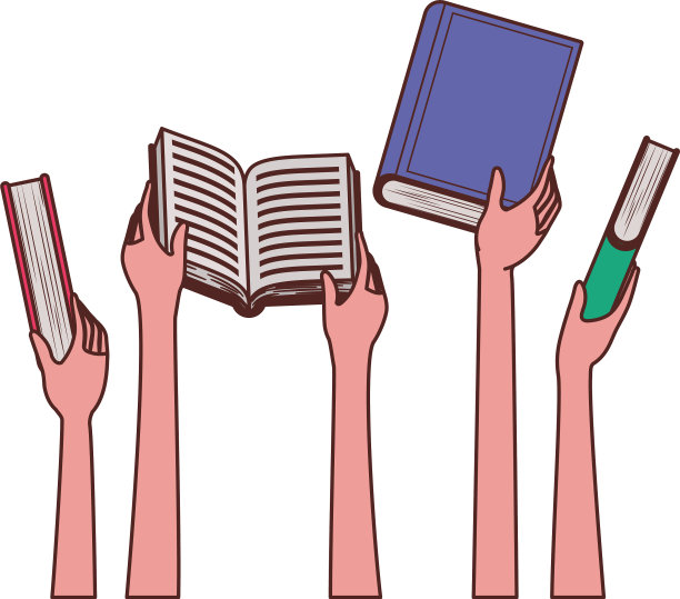 组书和手设计图片下载