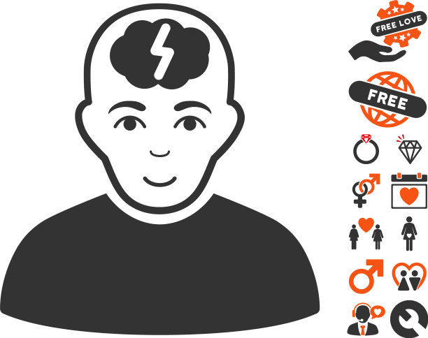 聪明的男孩图标与爱奖金图片下载