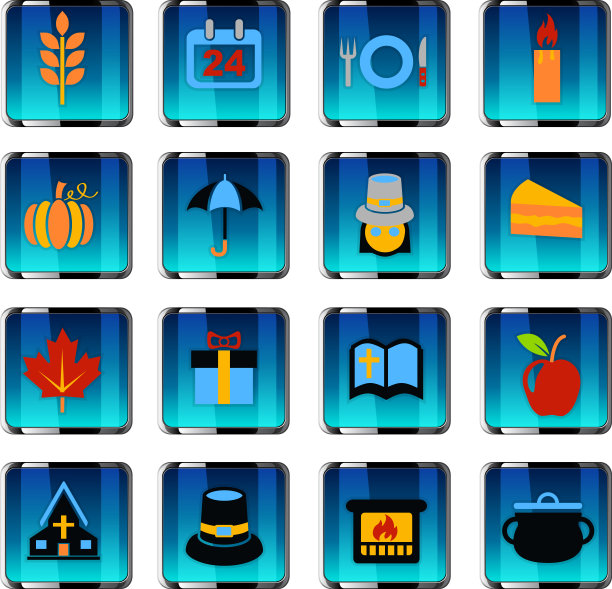 感恩节图标集图片下载