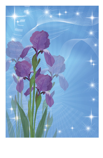 花蝴蝶花为节日设计图片下载