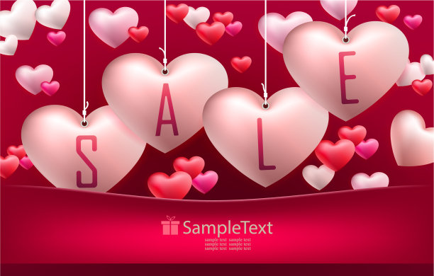 带有口袋的粉色构图一套心形图片下载