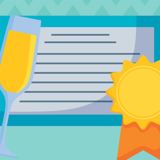 带奖章的毕业证书图片下载