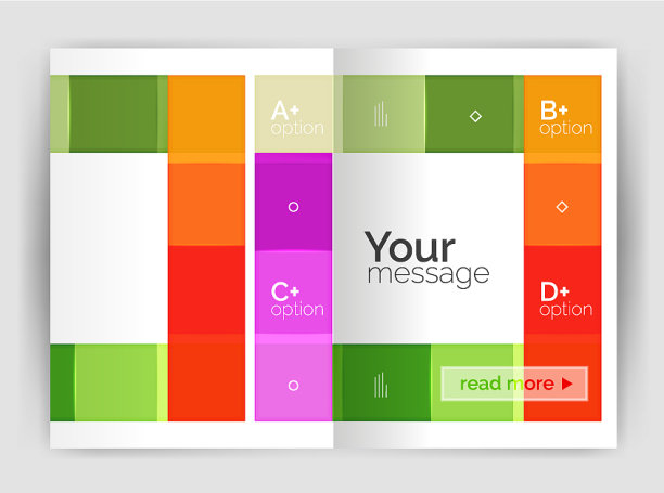 正方形和矩形a4宣传册模板图片下载