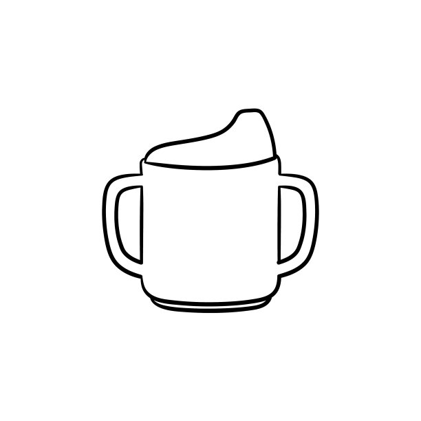 营养瓶手绘轮廓涂鸦图标图片下载