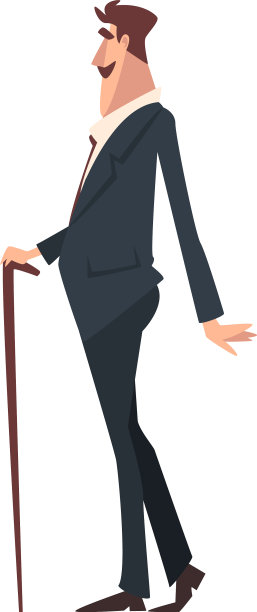 优雅的维多利亚绅士性格的黑色图片下载