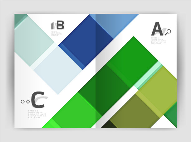 正方形和矩形a4宣传册模板图片下载