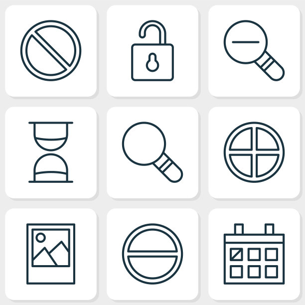 互联网图标设置与黄历沙漏计时器图片下载