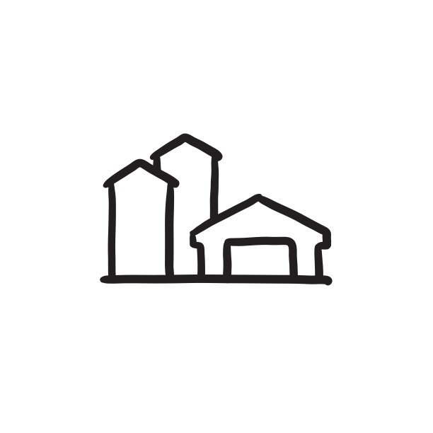 农场建筑素描图标图片下载