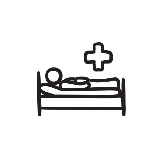 卧床患者草图图标图片下载
