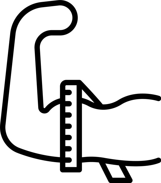 测量二头肌图标轮廓样式图片下载