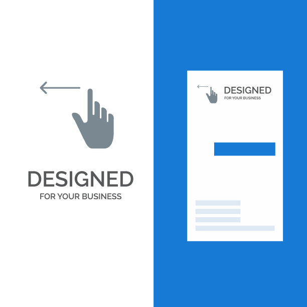 手指手势和左手灰色标志设计图片下载