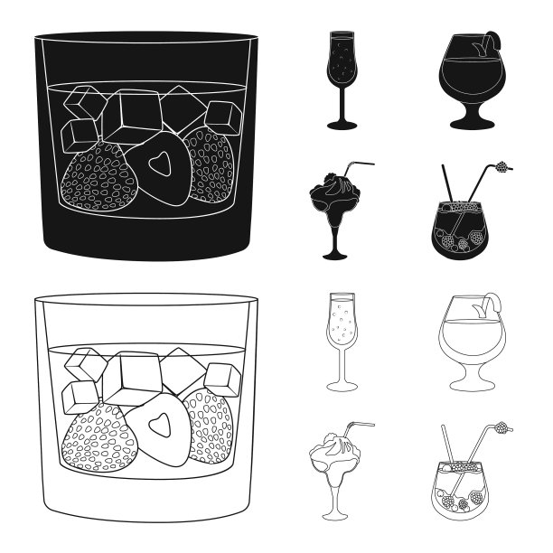 设计酒和餐厅标志图片下载