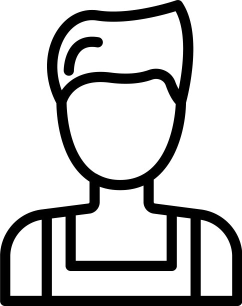 男子咖啡机图标轮廓风格图片下载