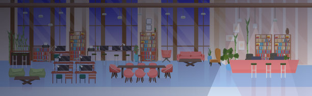 空无一人的开放空间创造性的共同工作图片下载