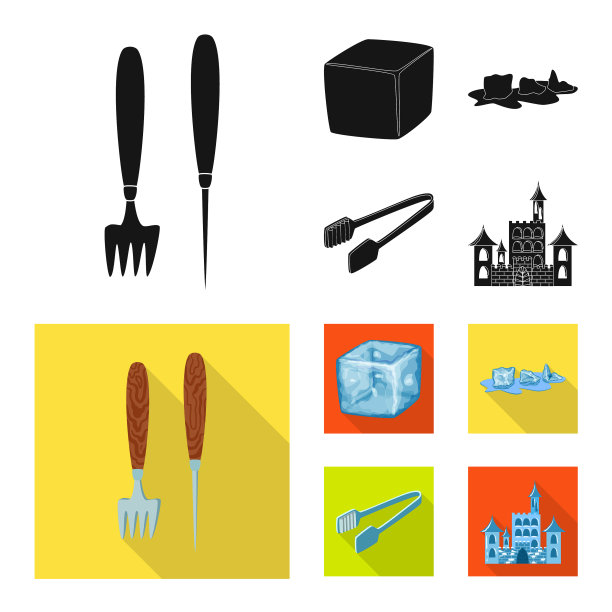 设计的纹理和冷冻标志集图片下载