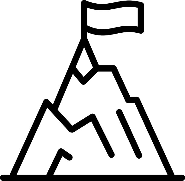 爬山图标轮廓风格图片下载