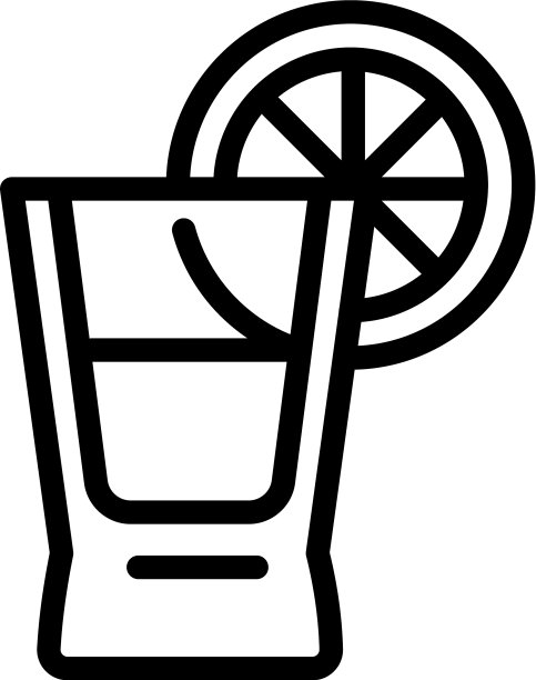 龙舌兰酒杯图标轮廓样式图片下载