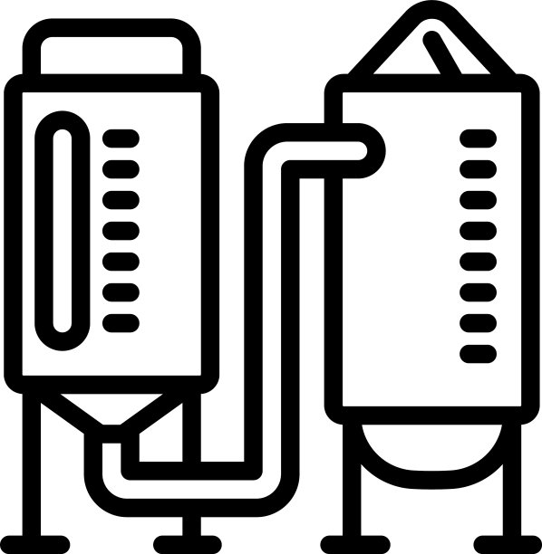 威士忌工厂图标轮廓风格图片下载