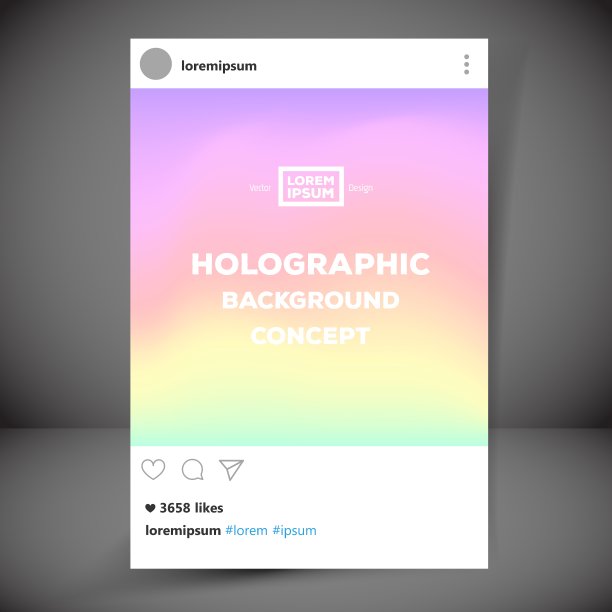 全息复古相框模板用图片下载