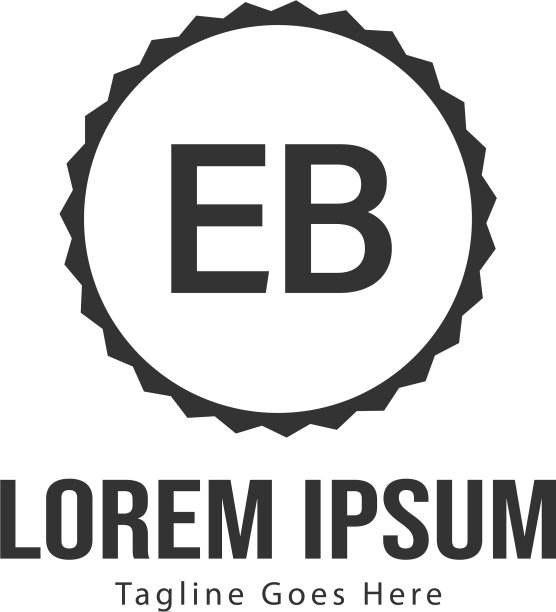 EB字母现代框架logo模板图片下载