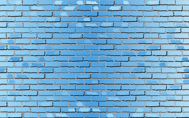 闪亮的浅蓝色砖墙图片下载